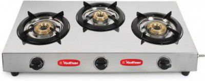 Hindflame 3 Burner Tri maxx Stainless Steel Manual Gas Stove 