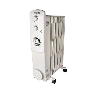 Hindware Atlantic 2500 Watt Ofr Room Heater With Ptc Fan - Atruro 11 Fin, White