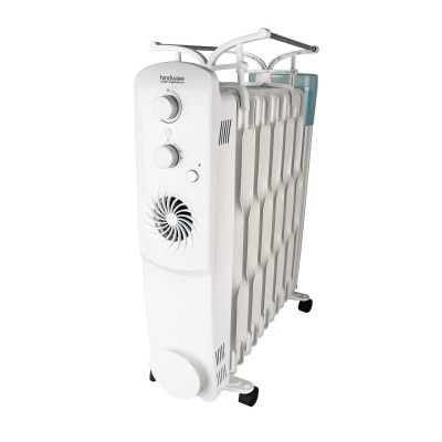 Hindware Atlantic 2900W OFR Room Heater with PTC fan- Arturo 13 Fin with cloth hanger & humidifer