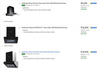 Hindware Chimney Upto 71% Off | Starts @5499