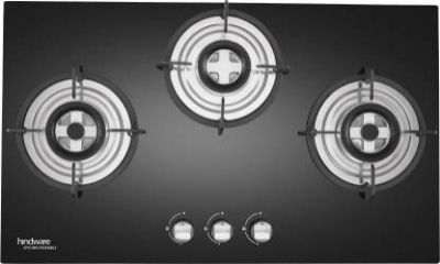 Hindware Ella Plus 3B 75 CM Glass, Steel Automatic Hob 