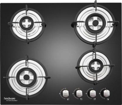 Hindware Sara Plus 4B 60 CM Glass, Steel Automatic Hob 