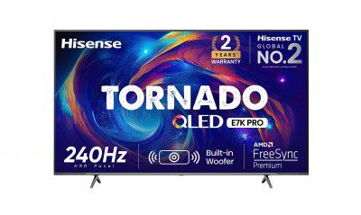 Hisense 55" Tornado QLED Series 4K Ultra HD Smart 144Hz QLED TV 55E7K PRO