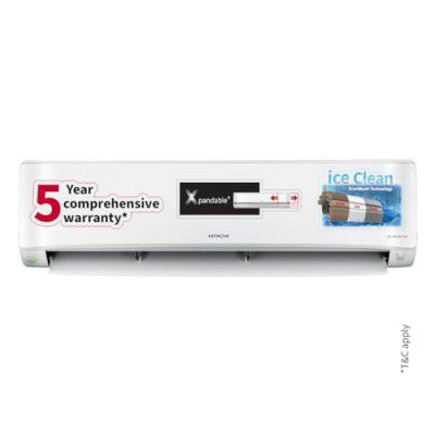 Hitachi 1.5 Ton Class 5 Star, ice Clean, Xpandable+, Inverter Split AC (100% Copper, Dust Filter, 2024 Model - 5400FXL RAS.G518PCBIBF, White)