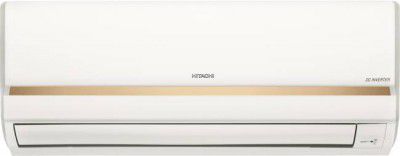 Hitachi 1 Ton 5 Star Split Inverter AC - White, Gold  (RAFG512HFEOZ1/EAFG512HFEOZ1/CAFG512HFEOZ1, Copper Condenser)