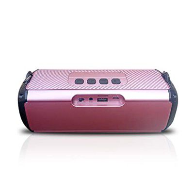 Hitage BS-414 Party Beats Sound Coloful Gleming Light 5.0 Bluetooth 5 W Bluetooth Laptop/Desktop Speaker (Pink, 5 Way Speaker Channel)