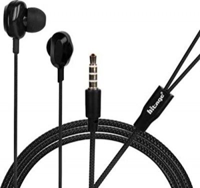 Hitage HP-143 Tune Bass Loop Compatible for All Device Phones Wired Headset (Black, in The Ear)