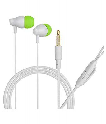 Hitage in-Ear Big Extra bass Earphone HP831 Wired Headset (White, in The Ear) (HP-831)