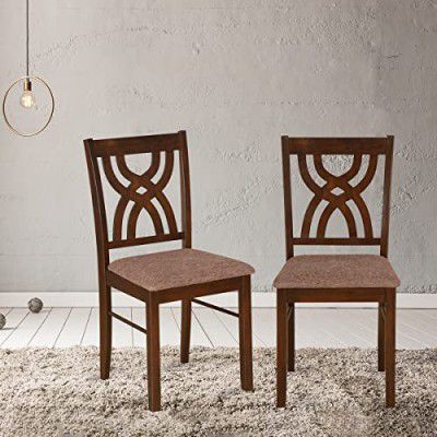 @home by Nilkamal Alice Solid Wood Dining Chair Set of 2