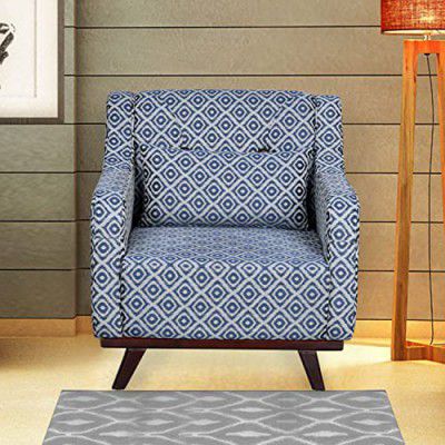 @home By Nilkamal Gilmore 1 Seater Fabric Sofa (Blue)