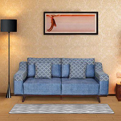 @home by Nilkamal Gilmore 2 Seater Fabric Sofa (Blue)