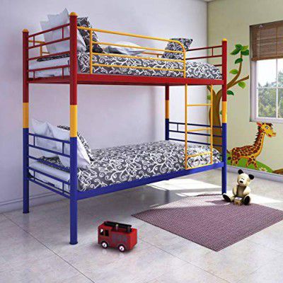 @home By Nilkamal Nemo Single Size Metal Bunk Bed