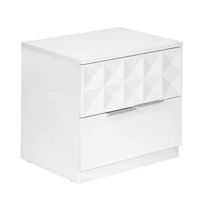 @home by Nilkamal Theia High Gloss Night Stand (White)