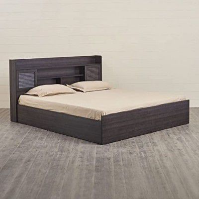 Home Centre Arvis Monaco King Size Sliding Door Bed with Box Storage