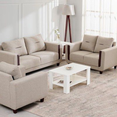 Home Centre BERRY 1+2+3 STR FABRIC SOFA NEW BEIGE