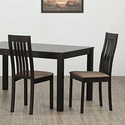 Home Centre Diana Set of 2 Rubber Wood Dining Chairs - Brown