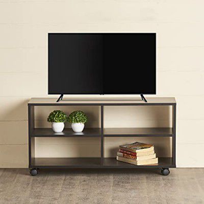 Home Centre Helios Arvis Brito Wooden TV Unit with Castors, Walnut, 35 * 11 * 17 inches (Helios-HC-TV 03)