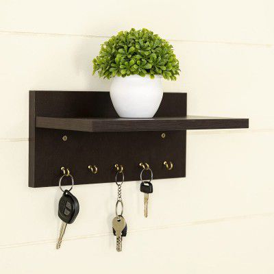 Home Centre Helios Lucia Brown Engineered Wood Key Shelf (Helios - Lucia WENGE)