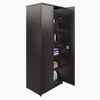 Home Centre Helios Engineered Wood Brown Taylor Storage Wardrobe