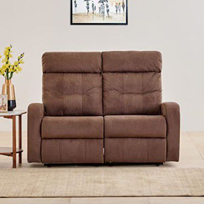 Home Centre Helios Toledo Fabric 2-Seater Manual Recliner - Brown