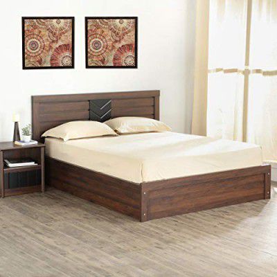 Home Centre Lewis Zuri Queen Bed with Hydraulic Storage - Brown