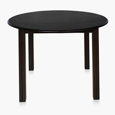 Home Centre Montoya Round Contemporary MDF Veneer Finish 4 Seater Dining Table Without Chairs (Engineered Wood,Brown)