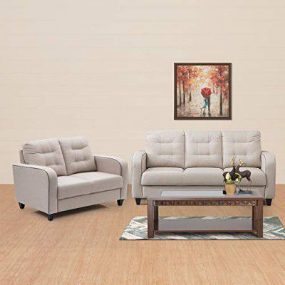 Home Centre Montoya Serene Fabric 3+2 Seater Sofa Set - Beige