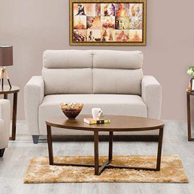 Home Centre Polyester Emily Fabric Sofa-2 Seater, Beige