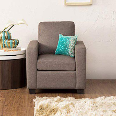 Home Centre Signature Arden Fabric Arm Chair -1 Seater (Brown)