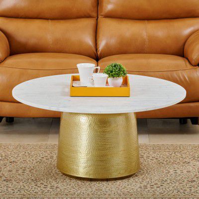 Home Centre Sven Marble Top Coffee Table