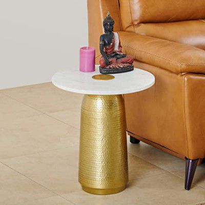 Home Centre Sven Marble Top End Table