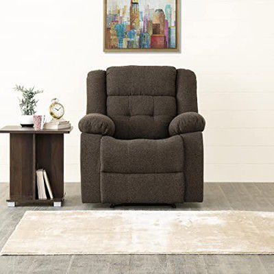 Home Centre Zurich Next Fabric 1-Seater Standard Sofa Recliner - Brown