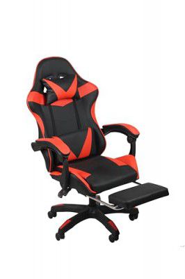 Homeland Design your Heritage Gaming Chair YG-730-5 Office Chair PC Chair with Ergonomics Lumbar Support, Racing Style PU Leather High Back Adjustable Swivel Task Chair (Black & Red)