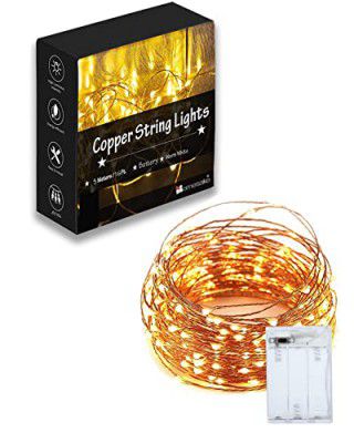 Homesake 50 LED Fairy Battery Operated String Lights for Home Decoration, Warm White (5 Meter)