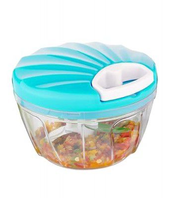 HOMETALES Compact Manual Handy Chopper - 450 ml, Blue Color