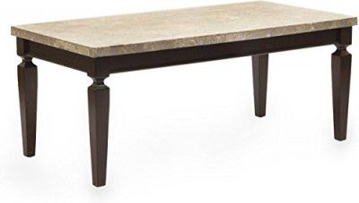 HomeTown Bliss Solid Wood Center Table in Beige & Brown Colour