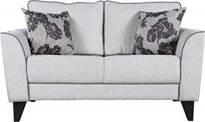 HomeTown Chester Plus Fabric Two Seater Sofa in Beige Color