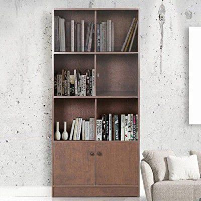 HomeTown Lara Engineered Wood Book Shelf in Wenge Colour