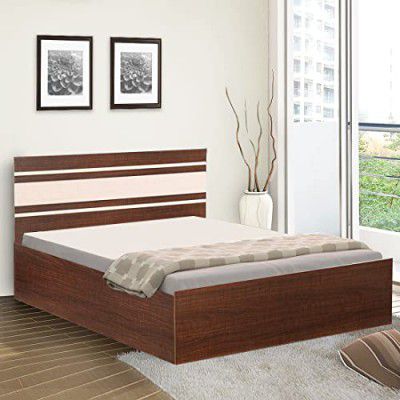 HomeTown Optimas King Bed with Box Storage in Dark Choco Colour