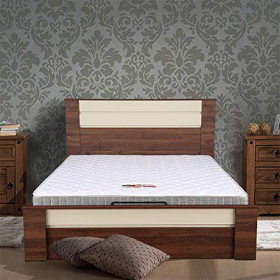 HomeTown Ortho Bonnel Spring Queen Bed Mattress (78 * 60 * 6) in White Colour