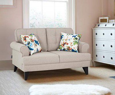 HomeTown Paddington Fabric Two Seater Sofa (Beige)