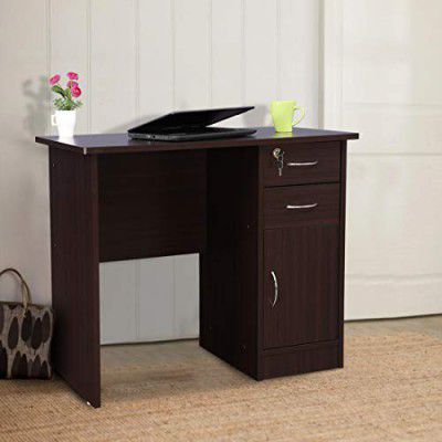 HomeTown Simply Engineered Wood Study Table (Matte Finish Dark Walnut Colour)