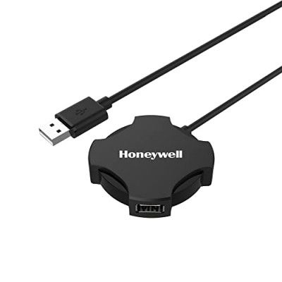 Honeywell 4 in 1 Ultra Slim USB Hub 2.0,1.2Meter(4 feet) Cable, with a Transfer Speed of 480MBPS, Universally Compatible with All USB PC Speaker Laptop Hard Drive Keyboard Printer Pen Drive