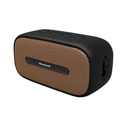 Honeywell Suono P100 Wireless Bluetooth V5.0 Speaker 5W, 52mm Drivers, Portable & IPX7 Waterproof, Upto 12H Playtime in 3H Charge, Premium Stereo Sound, TWS Feature, Multi Compatibility Mode (Black)