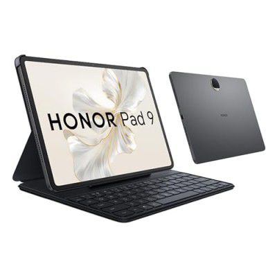 HONOR Pad 9 with Free Bluetooth Keyboard, 12.1-Inch 2.5K Display, 16GB (8+8GB Extended), 256GB Storage, Snapdragon 6 Gen 1 (4nm), 8 Speakers, Up-to 17 Hours, Android 13, WiFi Tablet, Metal Body, Gray