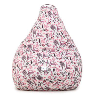 hoopy Classic Paris Printed Bean Bag Cover Without Beans  