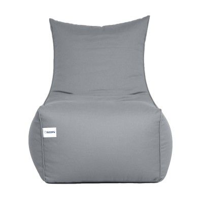 Hoopy Cotton Chair XXXL Bean Bag Cover (Without Beans)_Grey