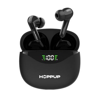 HOPPUP Airdoze D50 Earbuds with Upto 50H Playtime, Enc, Gaming Mode & Made in India Bluetooth Headset (Black, True Wireless) - in Ear