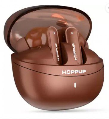 HOPPUP AirDoze F50 Earbuds with 40H PlayTime, 40MS Low Latency, AI ENC & 5.4v Bluetooth  (Windsor Tan, True Wireless)