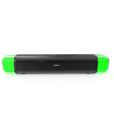 HOPPUP F16 with BTv5.3, RGB LEDs, TWS Function & 2 Full Range Drivers 16 W Bluetooth Soundbar (Black, 2.0 Channel)